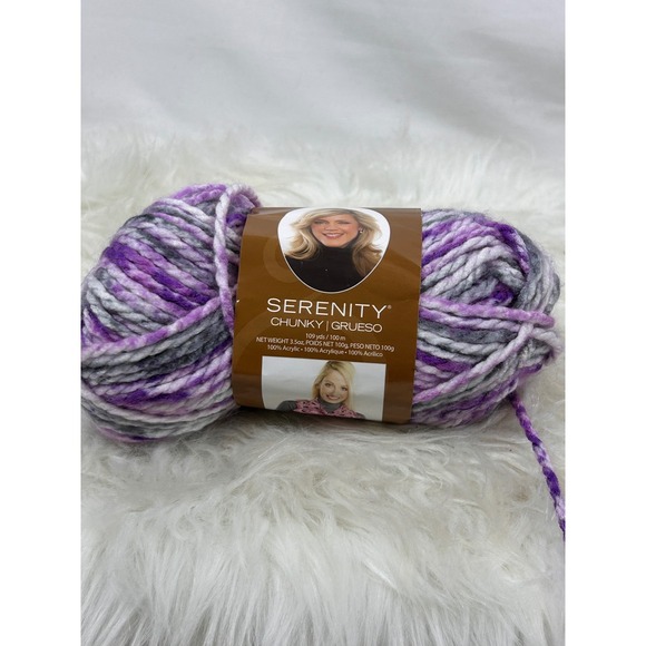 Premier Yarns Other - Premier Yarns Deborah Norville Serenity Chunky‎ Majesty Purple Grey White 109yd